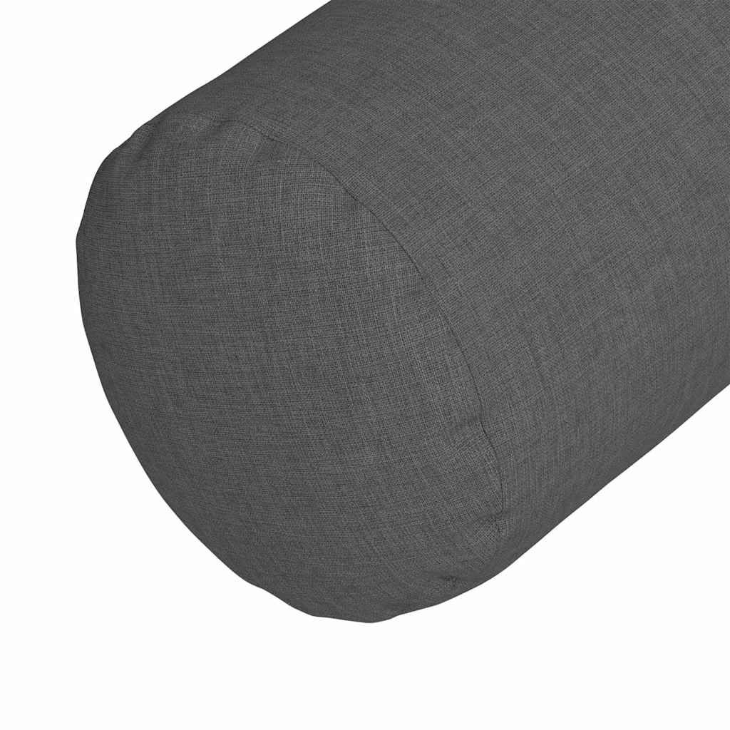 Bolsterkissen 2 Stück Hellgrau Ø 15 x 40 cm Stoff
