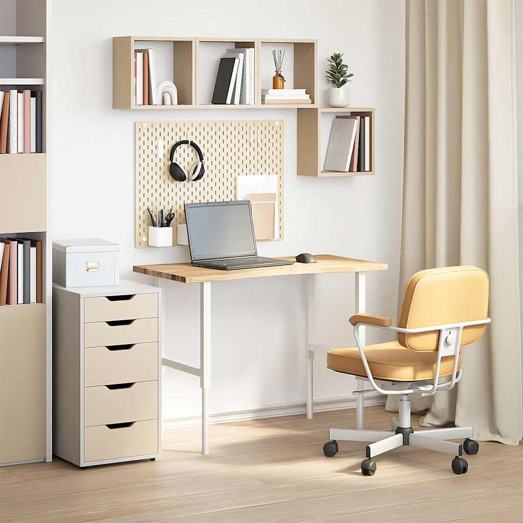 Schreibtischplatte Unbehandelt 80x50x2,5 cm Massivholz Eiche