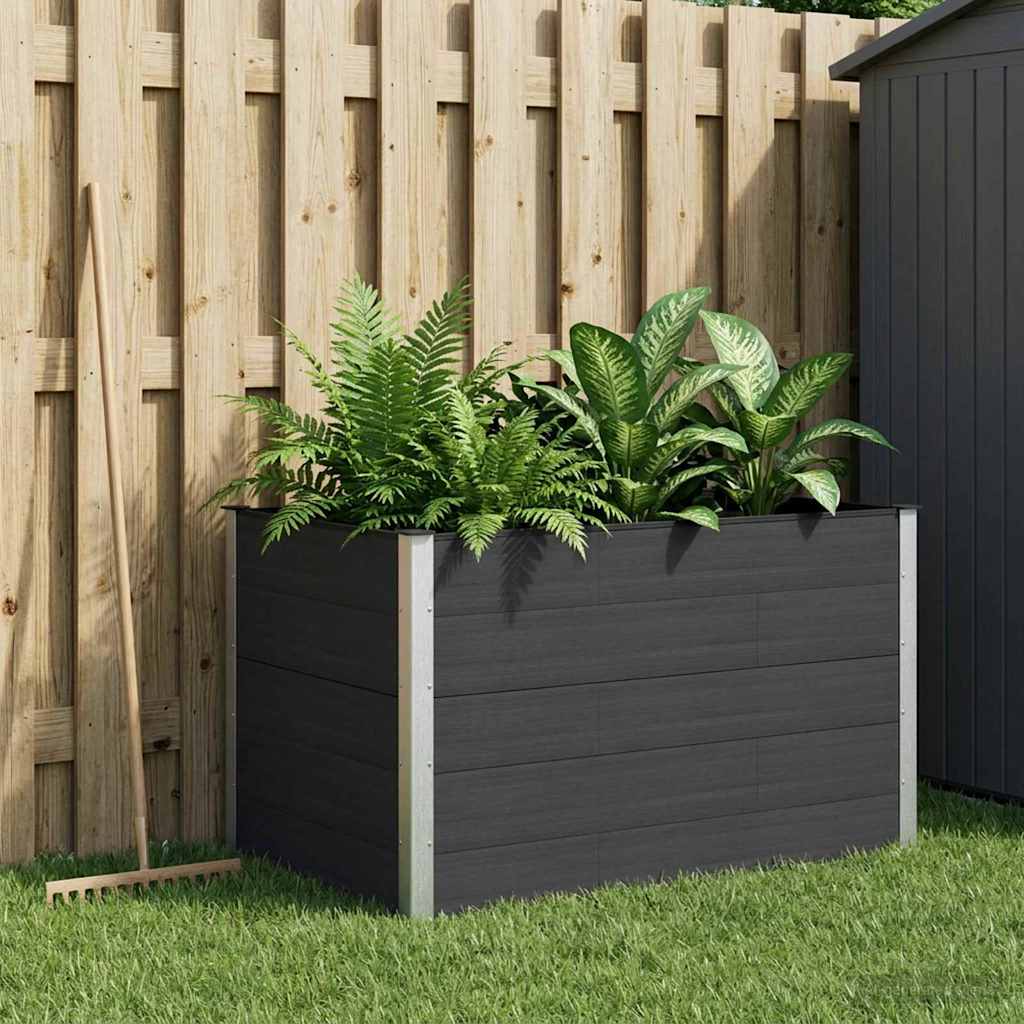 Garten-Hochbeet 200x50x54 cm WPC Grau