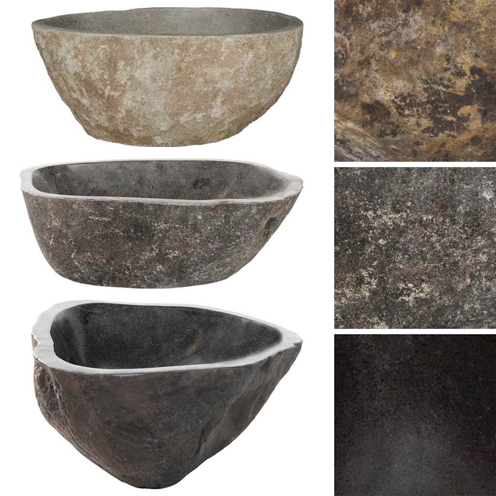 Waschbecken Flussstein Oval (29-38)x(24-31) cm