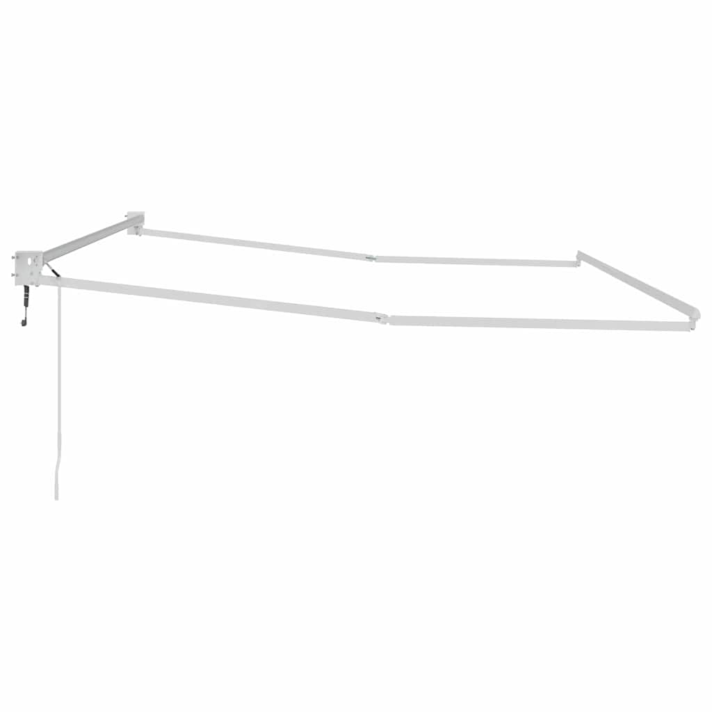 Ausziehbarer Sonnenschirmrahmen Weiß 300 x 250 cm Aluminium