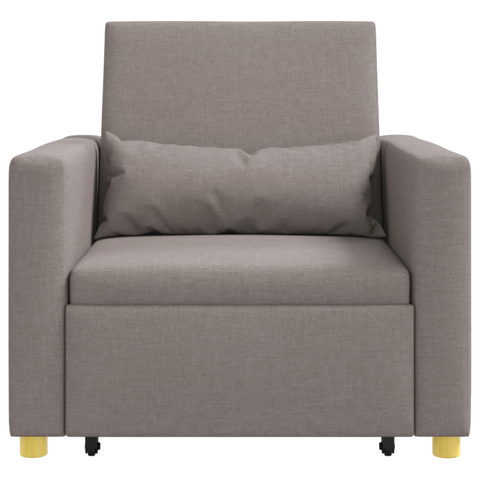 Ausziehbare Schlafcouch Einzel Hellgrau 90 x 165 x 87 cm Stoff