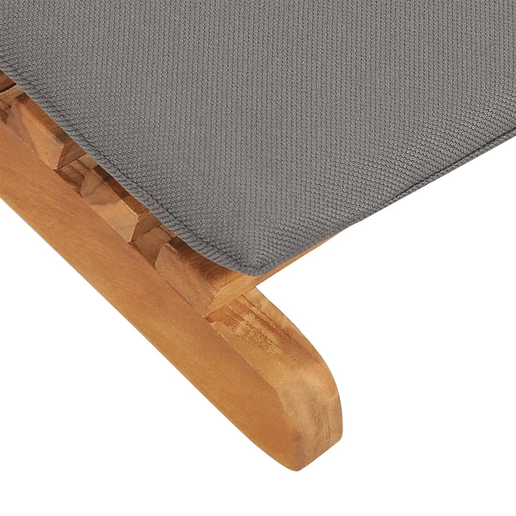 Klappbare Sonnenliege mit Cremeweißer Auflage Massivholz Teak