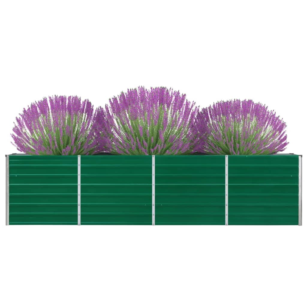Garten-Hochbeet Verzinkter Stahl 240x80x77 cm Grün