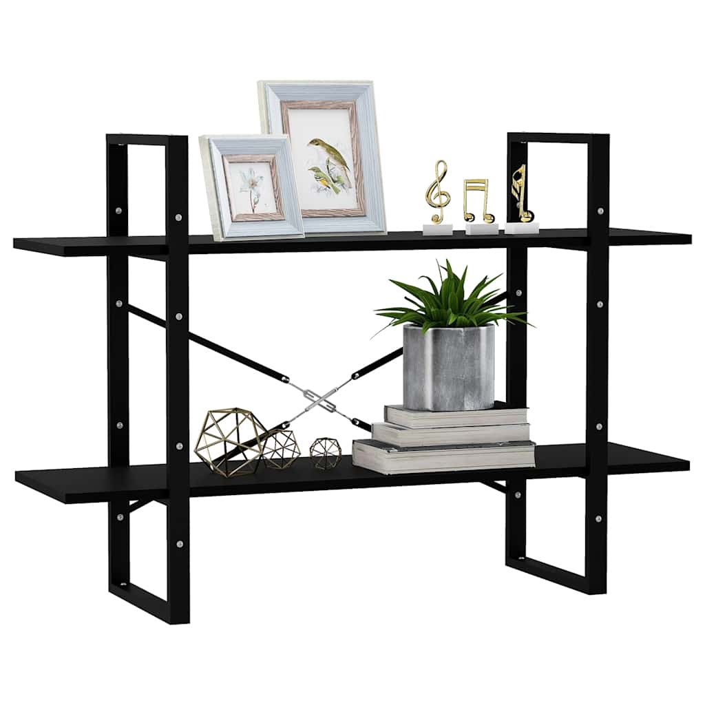 Bücherregal 2 Fächer Weiß 100x30x70 cm Holzwerkstoff