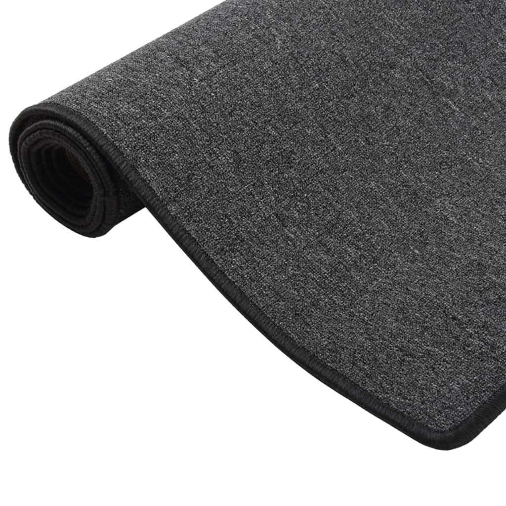 Teppichläufer Anthrazit 80 x 500 cm 100% Polypropylen