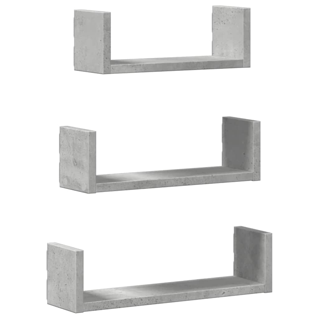 Wandregal 3 Stk. Weiß Holzwerkstoff