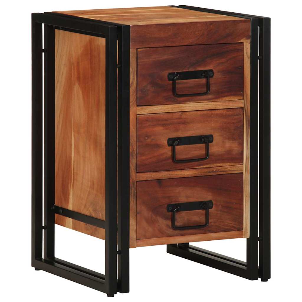 Nachttisch Braun 40 x 40 x 59 cm Massivholz Mango