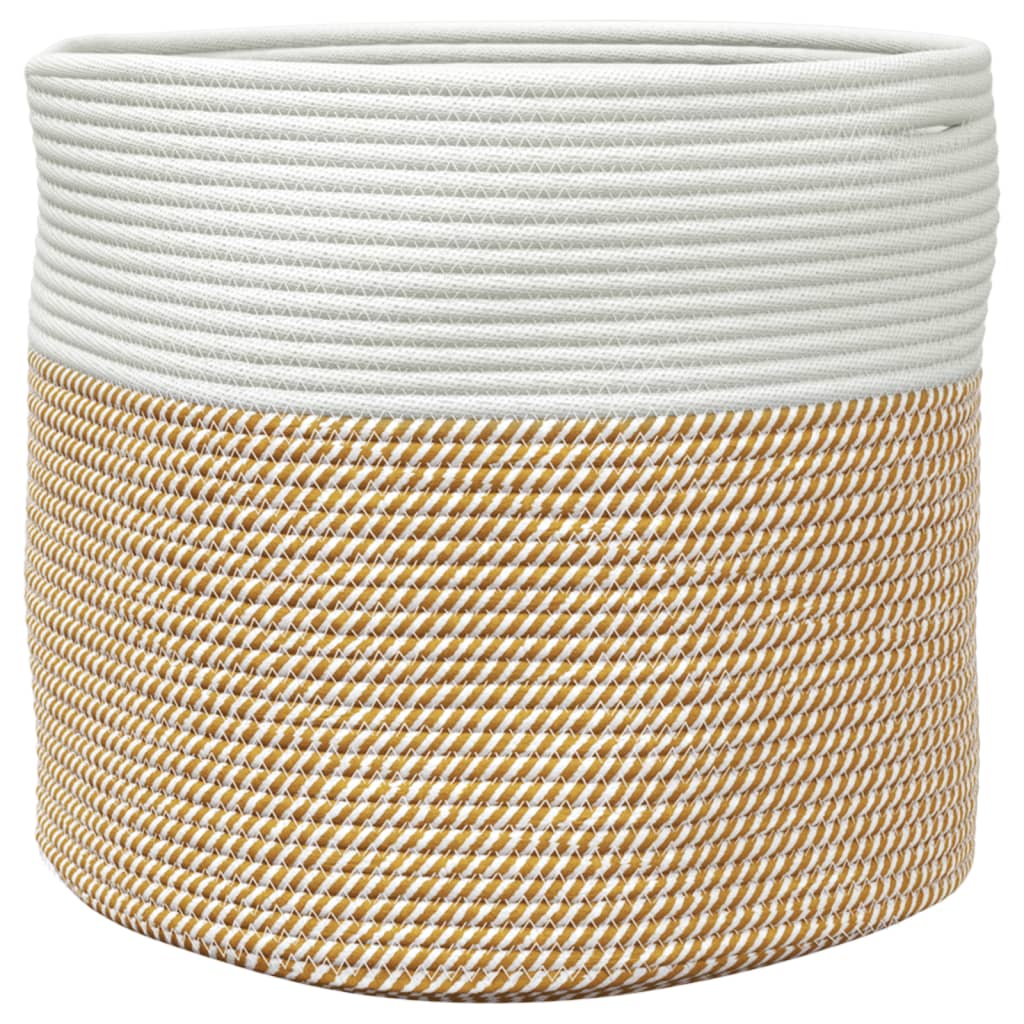 Aufbewahrungskörbe 2 Stk. Grau und Weiß Ø28x28 cm Baumwolle