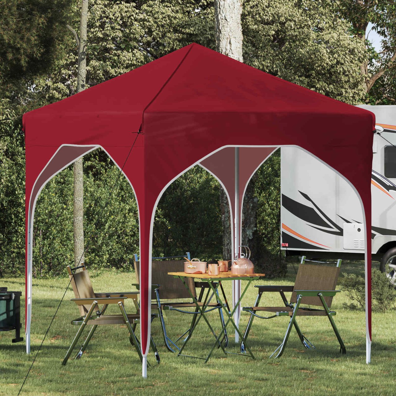 Pop-up Partyzelt 194 x 194 x 245 cm Creme