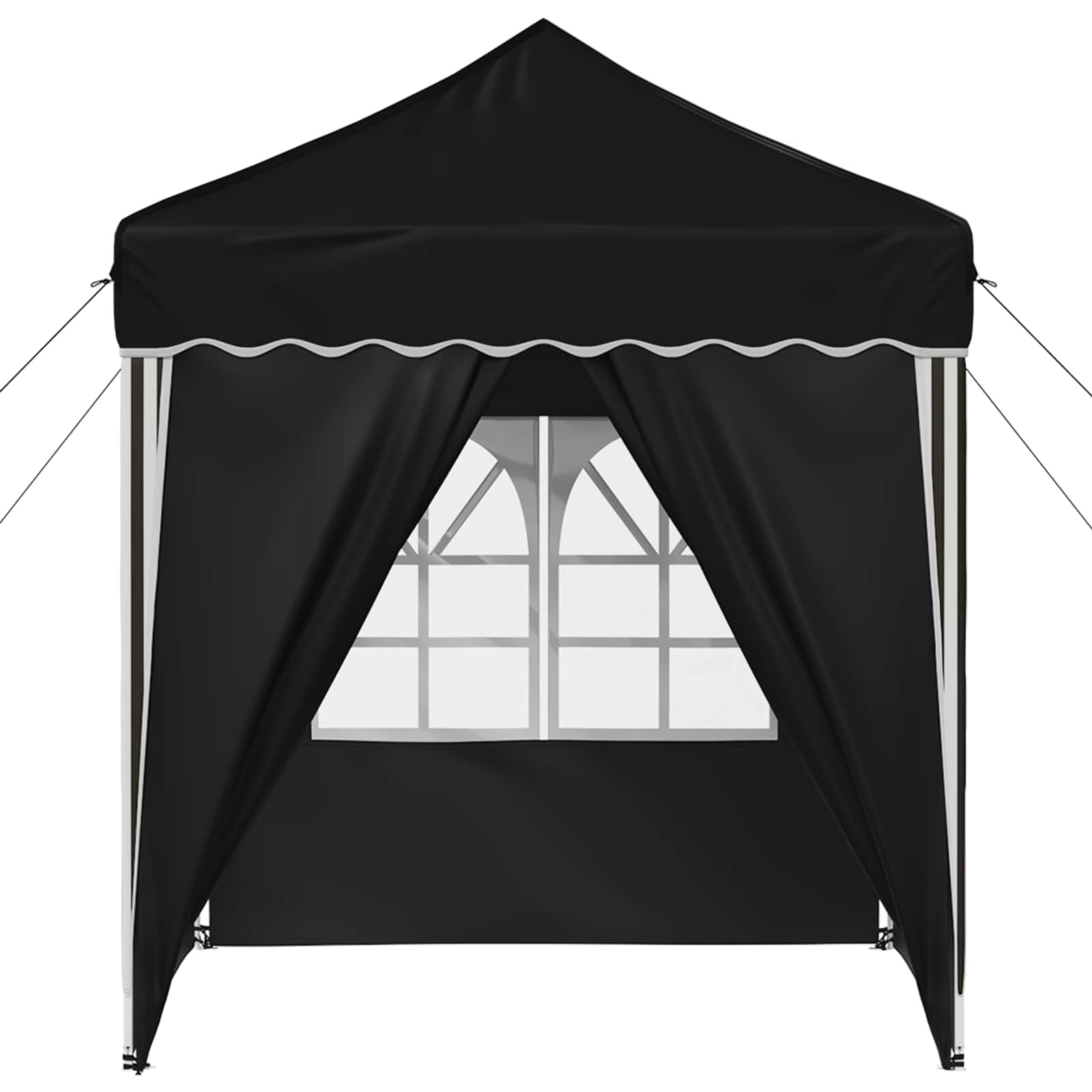 Pop-up Partyzelt 195 x 195 x 245 cm Creme Oxford-Stoff