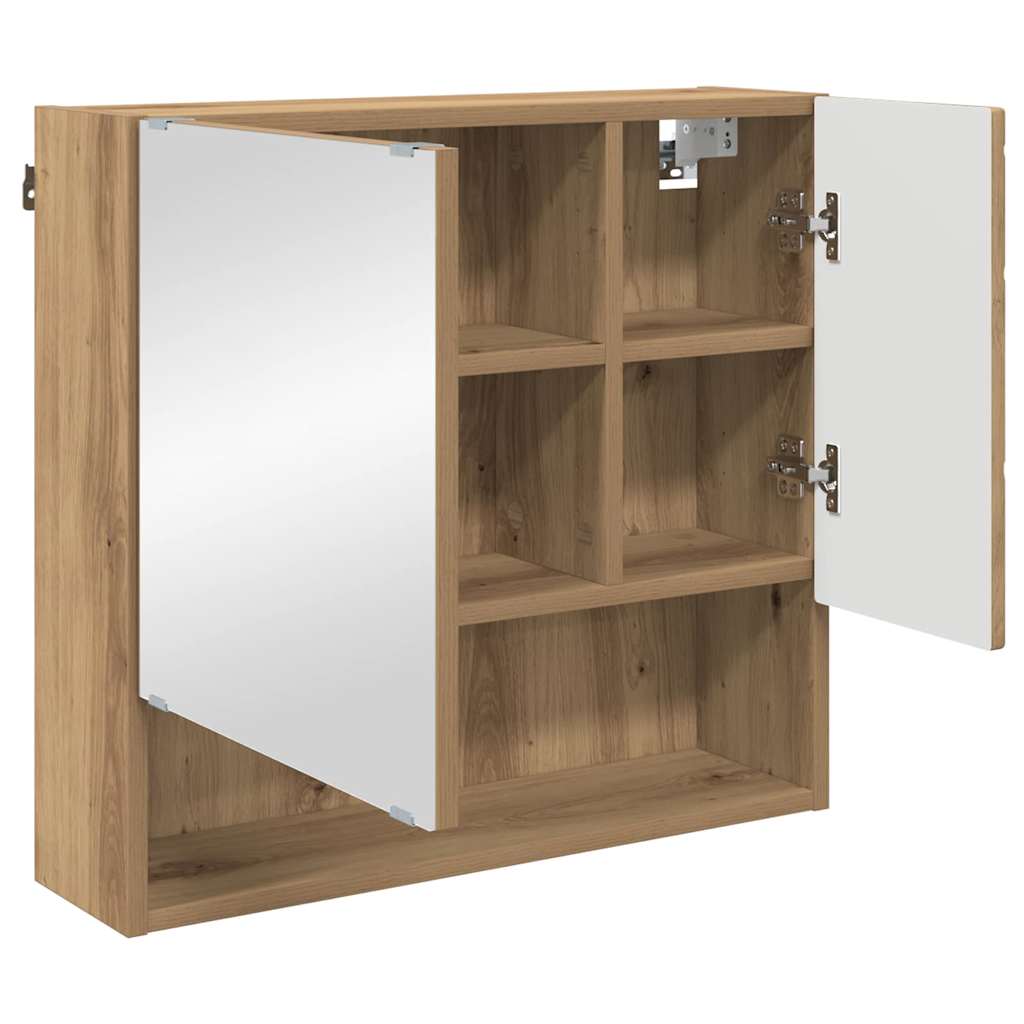 Badezimmermöbel-Set mit Tür 3 pcs Weiß Holzwerkstoff & Metall