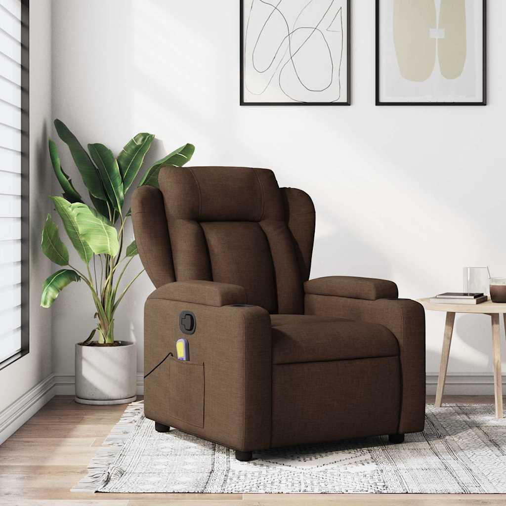 Relaxsessel Elektrisch Hellgrau Stoff