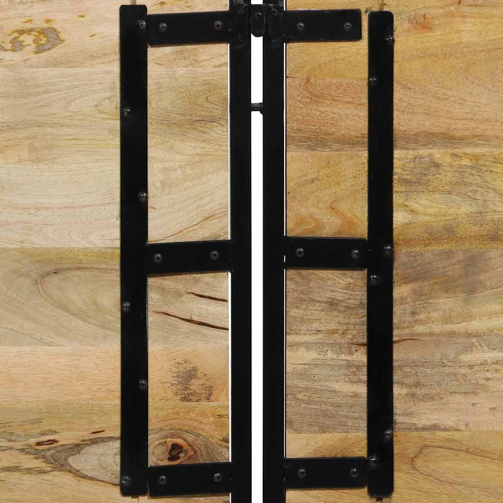 Kopfteil 100 cm Massivholz Mango und Eisen