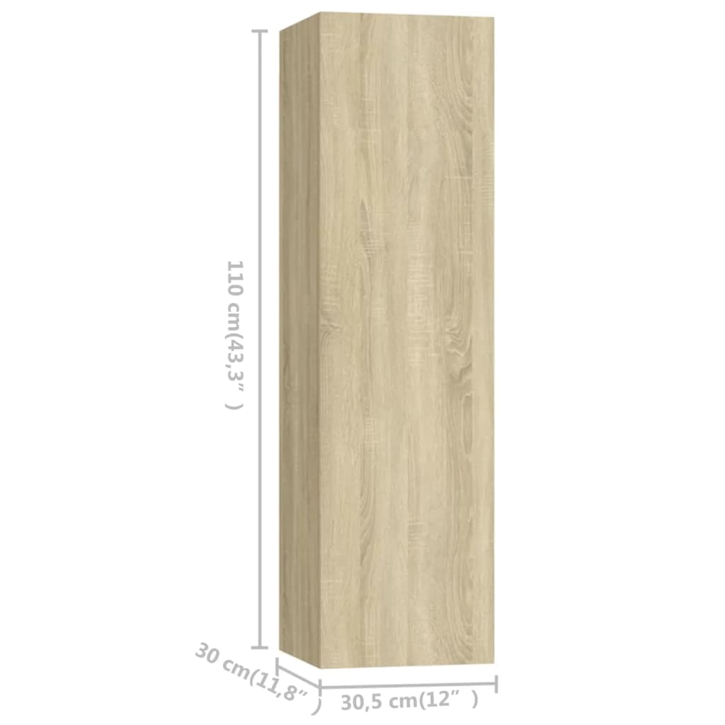 3-tlg. TV-Schrank-Set Weiß Holzwerkstoff