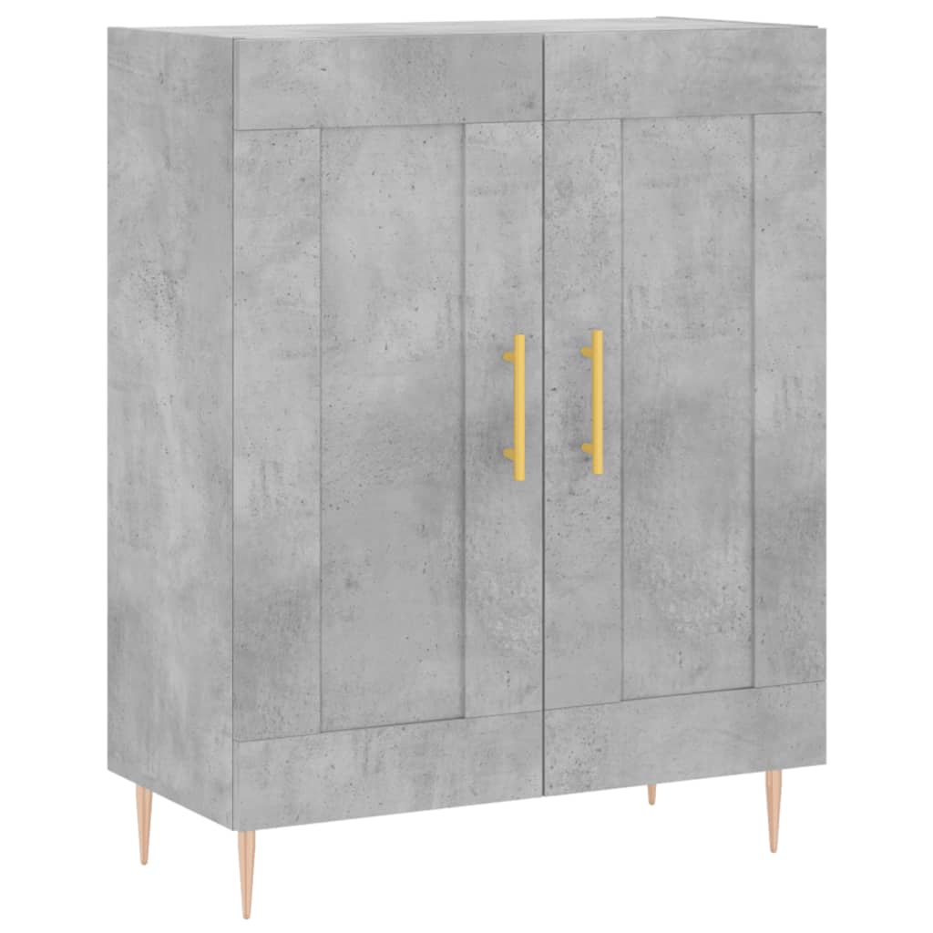 Highboard Hochglanz-Weiß 69,5x34x180 cm Holzwerkstoff