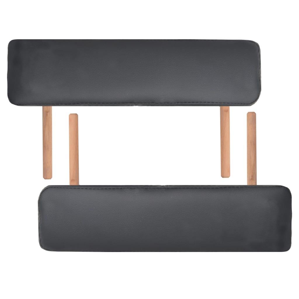 Massageliege 3-Zonen Klappbar 10 cm Sitz Weiß