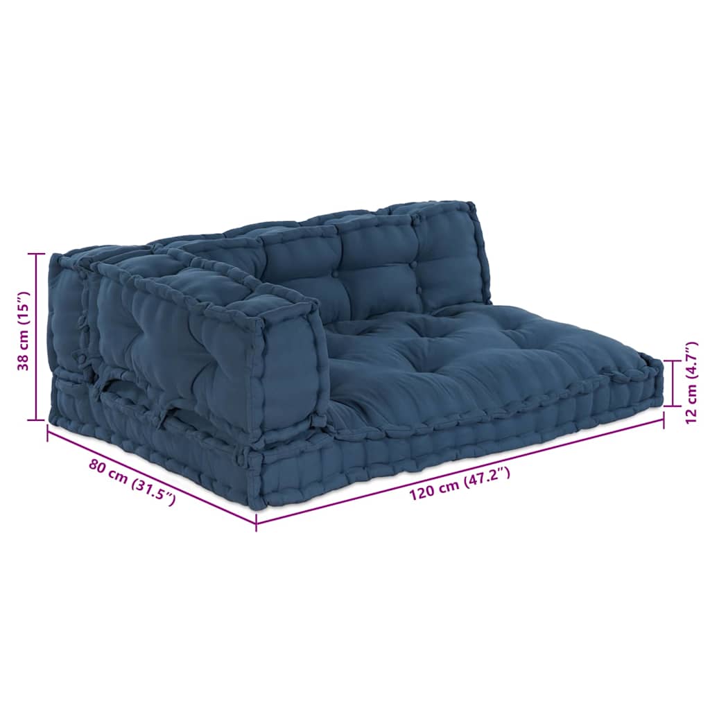 Palettensofa-Auflage Mehrfarbig Stoff Patchwork