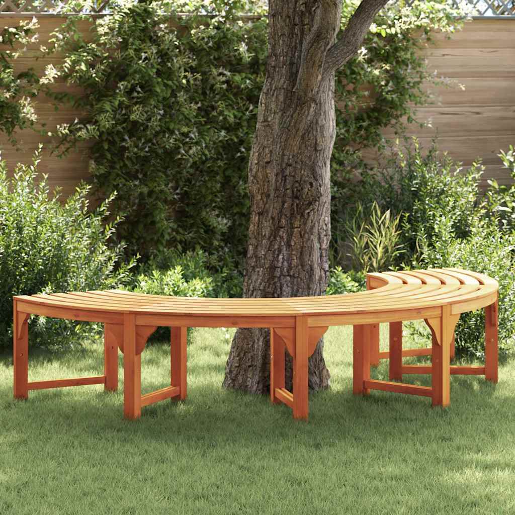 Baumbank Rund Ø208 cm Massivholz Eukalyptus