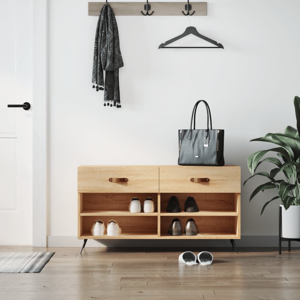 Schuhbank Weiß 102x35x55 cm Holzwerkstoff