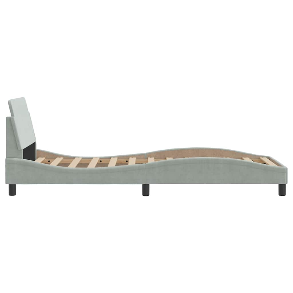 Bettgestell Dover Dunkelgrau 90x190 cm Samt