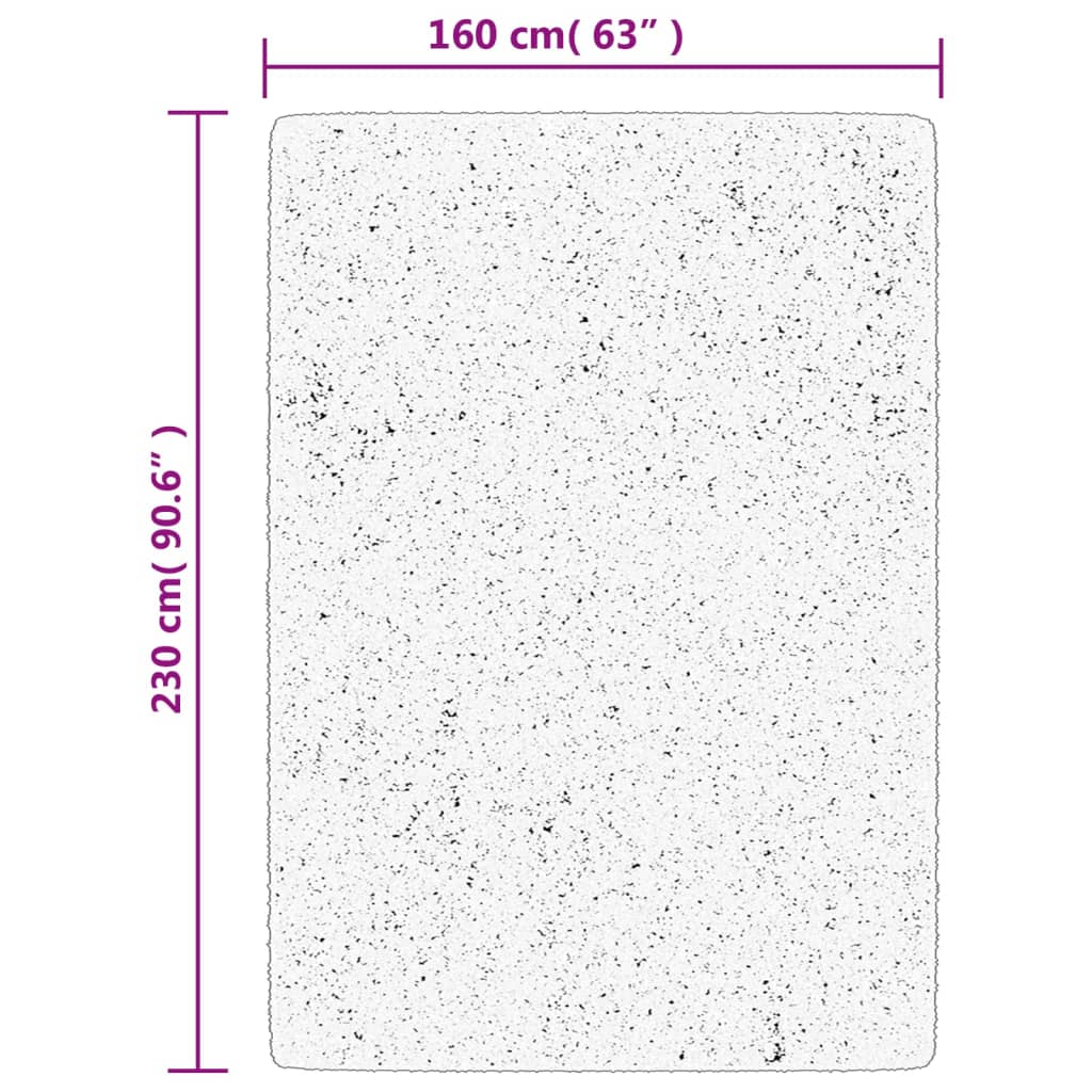 Teppich ISTAN Hochflor Glänzend Anthrazit 100x200 cm