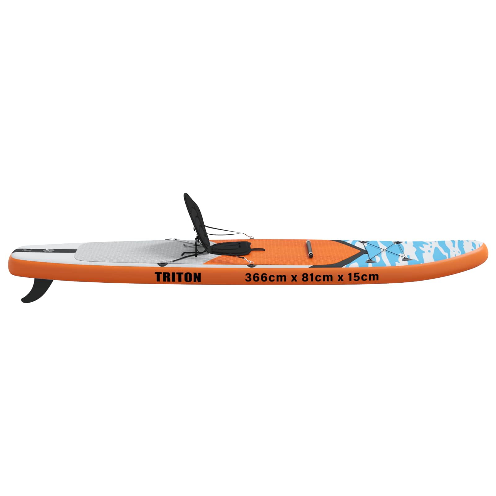 SUP Board mit Sitz 2-in-1 POSEIDON 305 x 76 x 15 cm Grün für