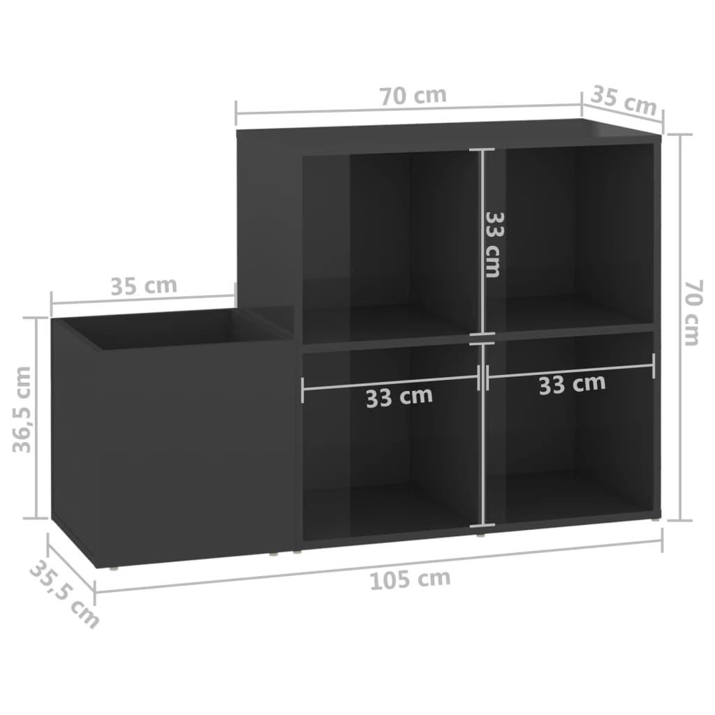 Flur-Schuhschrank Weiß 105x35,5x70 cm Holzwerkstoff