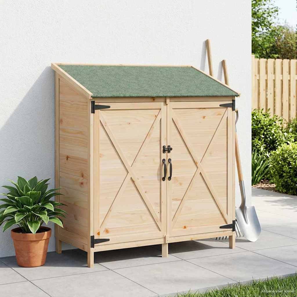 Gartenschuppen Natur 59,5 x 56 x 113,5 cm Massivholz aus Fichte