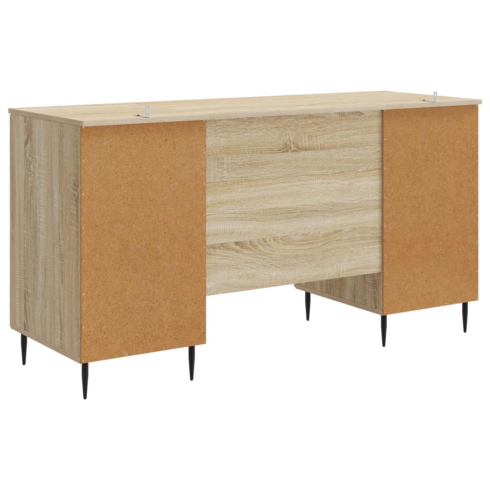 Schreibtisch mit Regal Schwarz 142,5 x 50 x 75 cm Holzwerkstoff