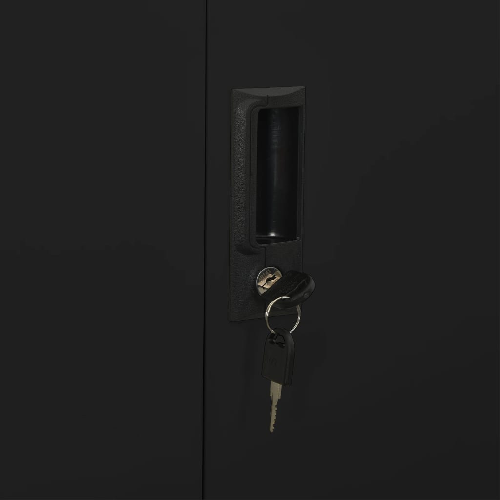 Büroschrank Weiß 90x40x180 cm Stahl