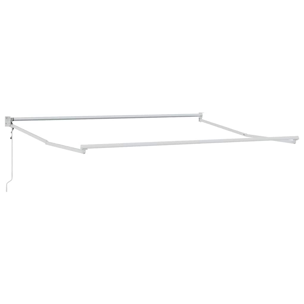 Ausziehbarer Sonnenschirmrahmen Weiß 300 x 250 cm Aluminium