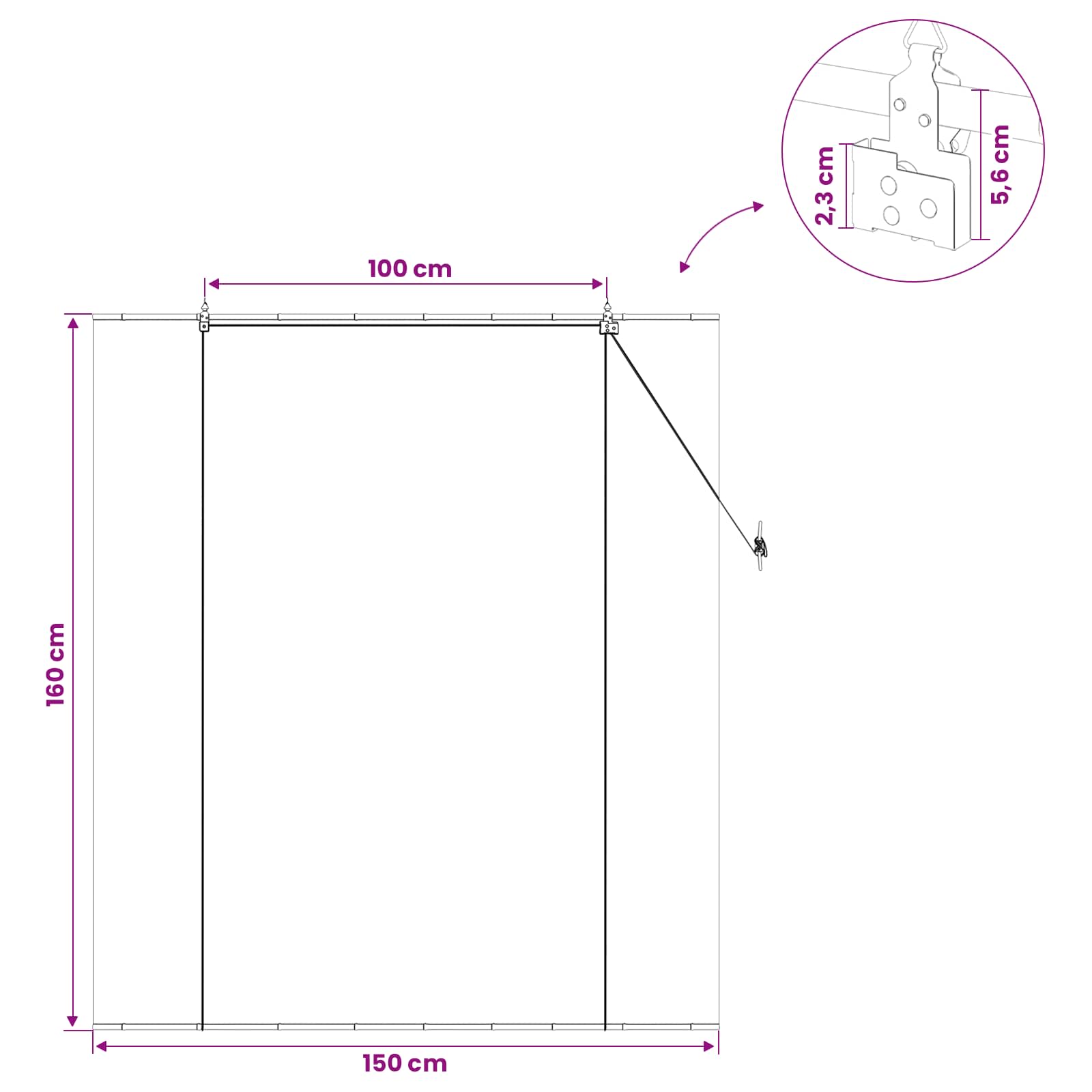 Bambusrollo Natur 80x160 cm