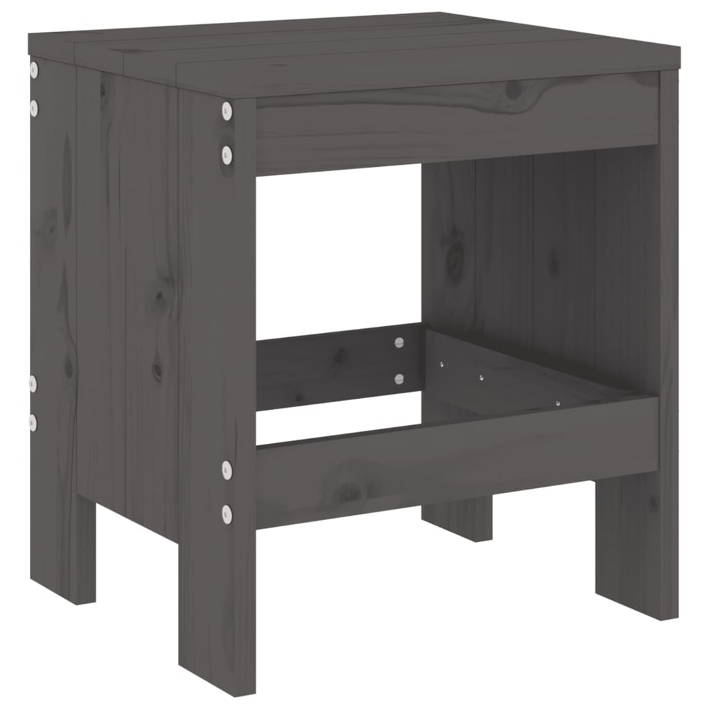Gartenhocker 2 Stk. Weiß 40x36x45 cm Massivholz Kiefer