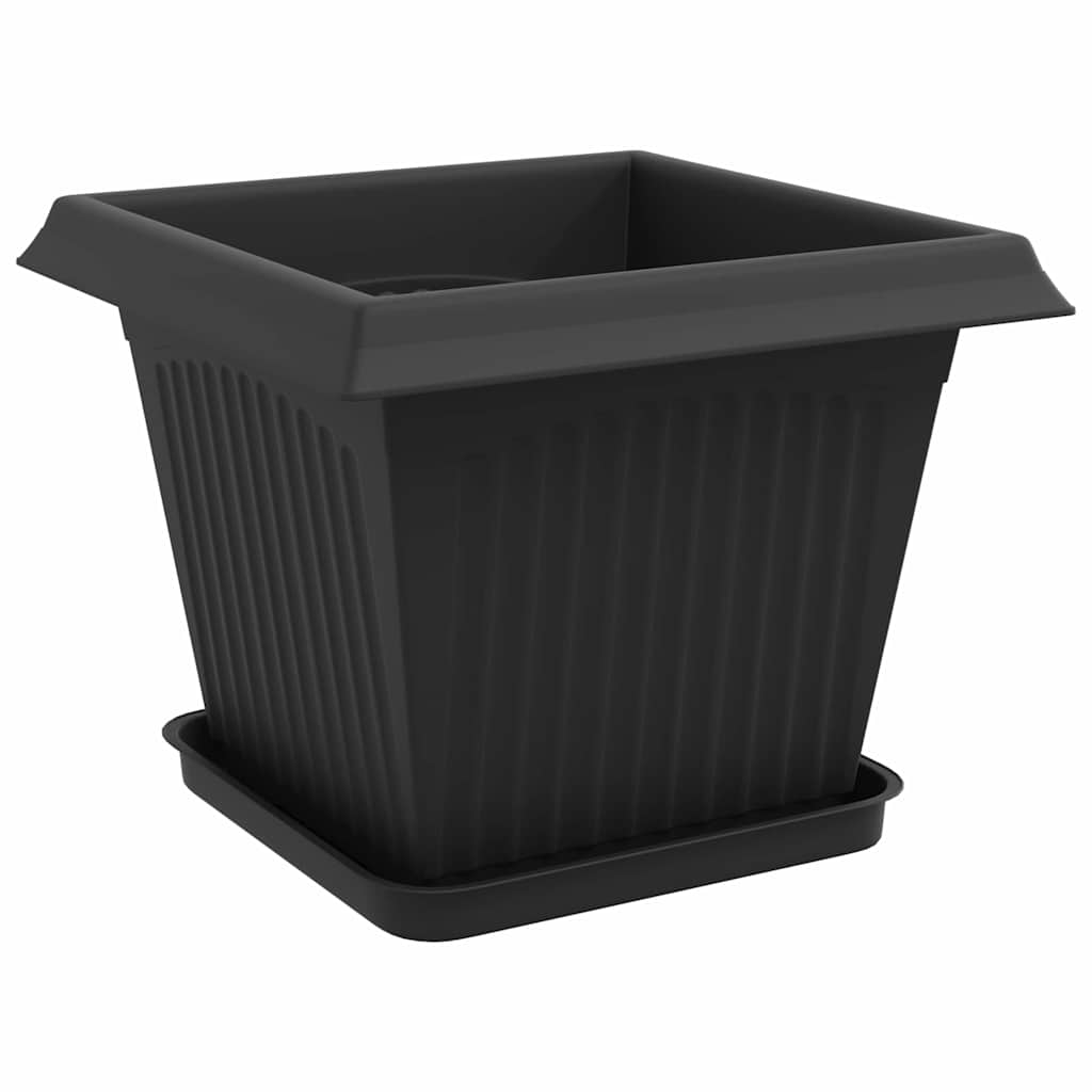 Blumentöpfe 6 pcs Ziegelrot 20 x 20 x 16 cm Kunststoff