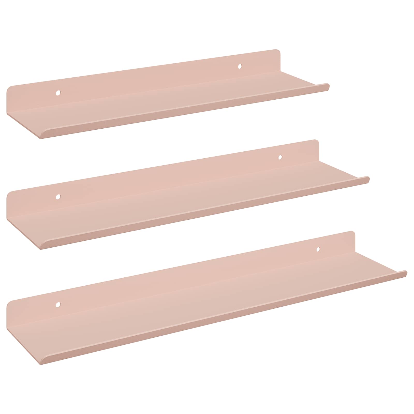 Schwebendes Regal 3 pcs Schwarz 40 x 9 x 2,5 cm Stahl