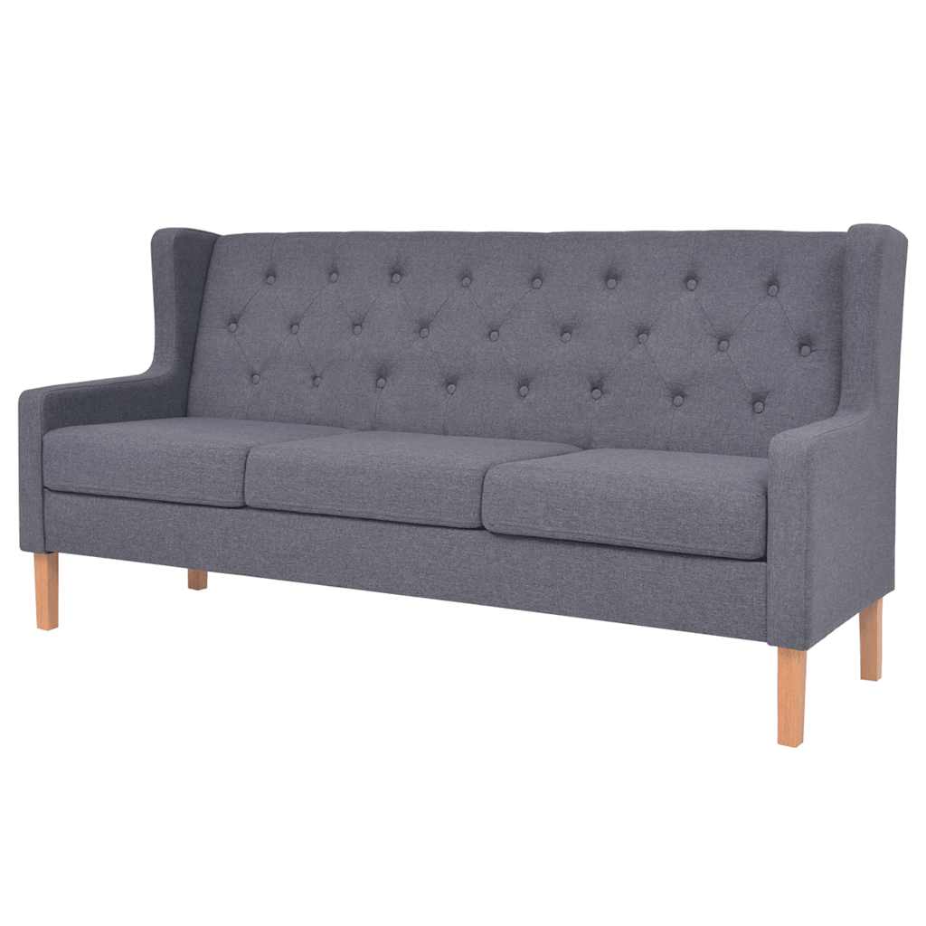 2-Sitzer Sofa Stoff Cremeweiß