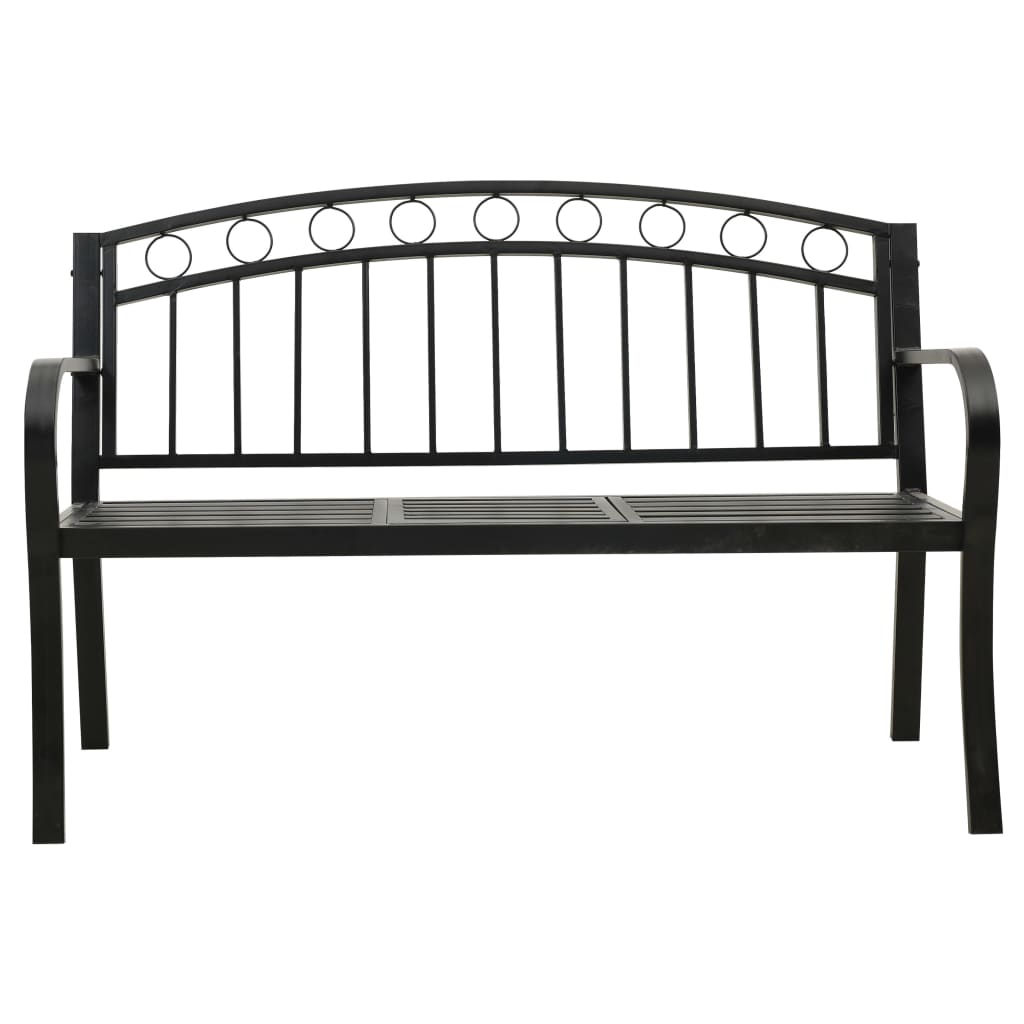 Gartenbank Grau 120 cm Stahl