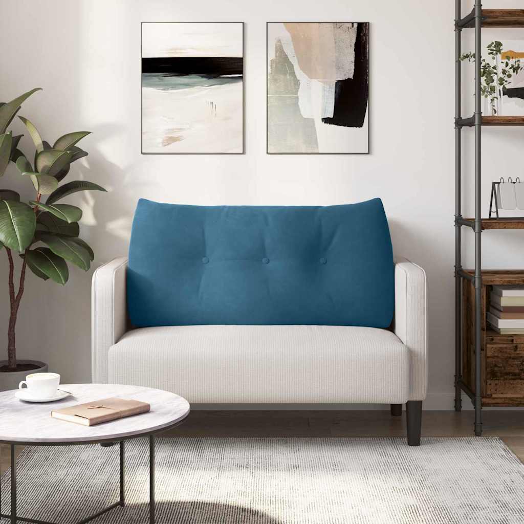 Rückenkissen Blau 45 x 24 x 50 cm Samt