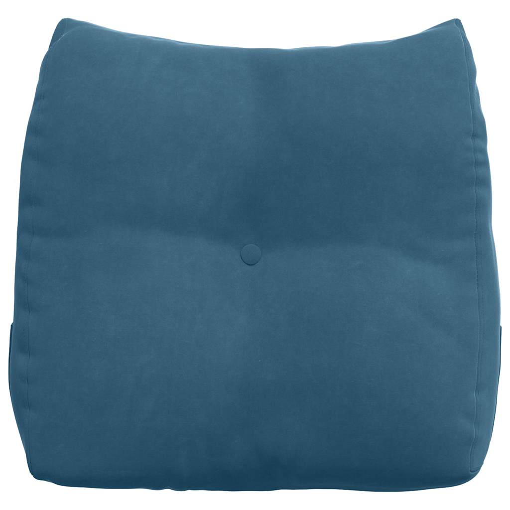 Rückenkissen Blau 45 x 24 x 50 cm Samt