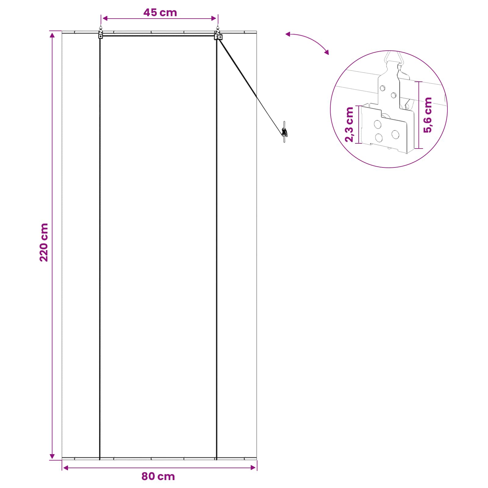 Bambusrollo Natur 80x160 cm