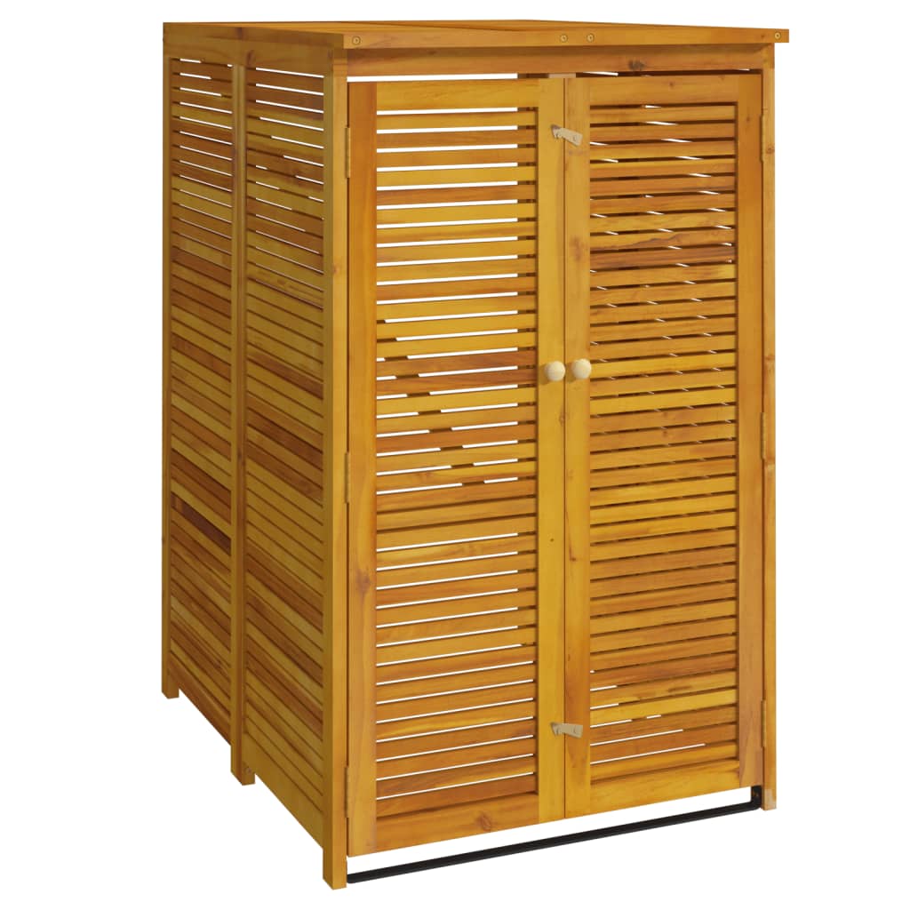 Mülltonnenbox für 2 Tonnen 140x89x117 cm Massivholz Akazie