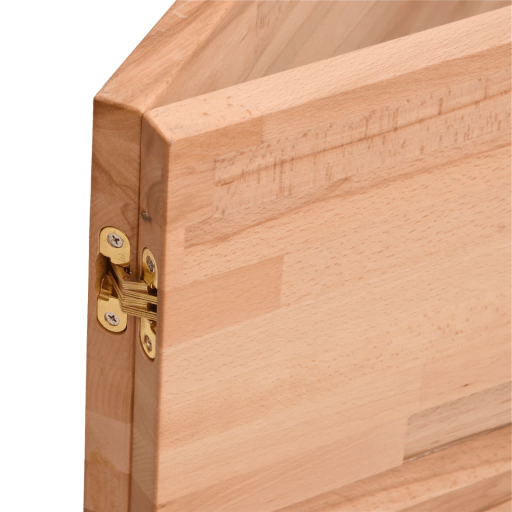 Werkbank 80x55x81,5 cm Massivholz Buche und Metall