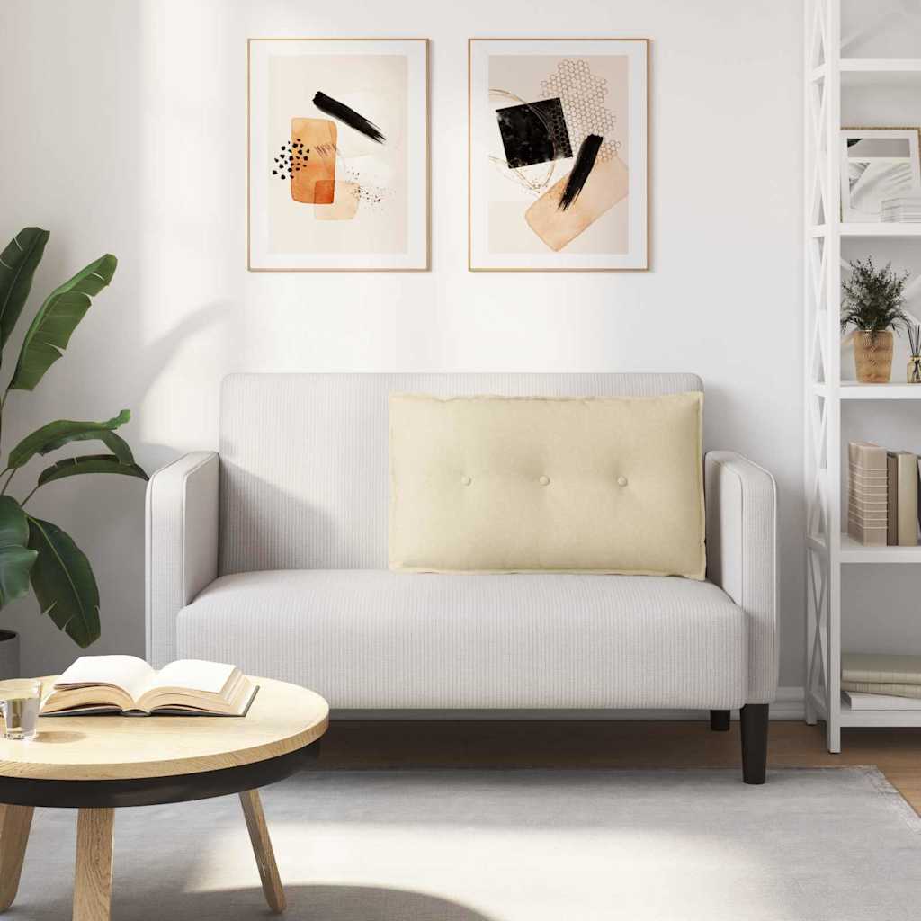 Rückenkissen Hellgrau 50 x 19 x 45 cm Stoff