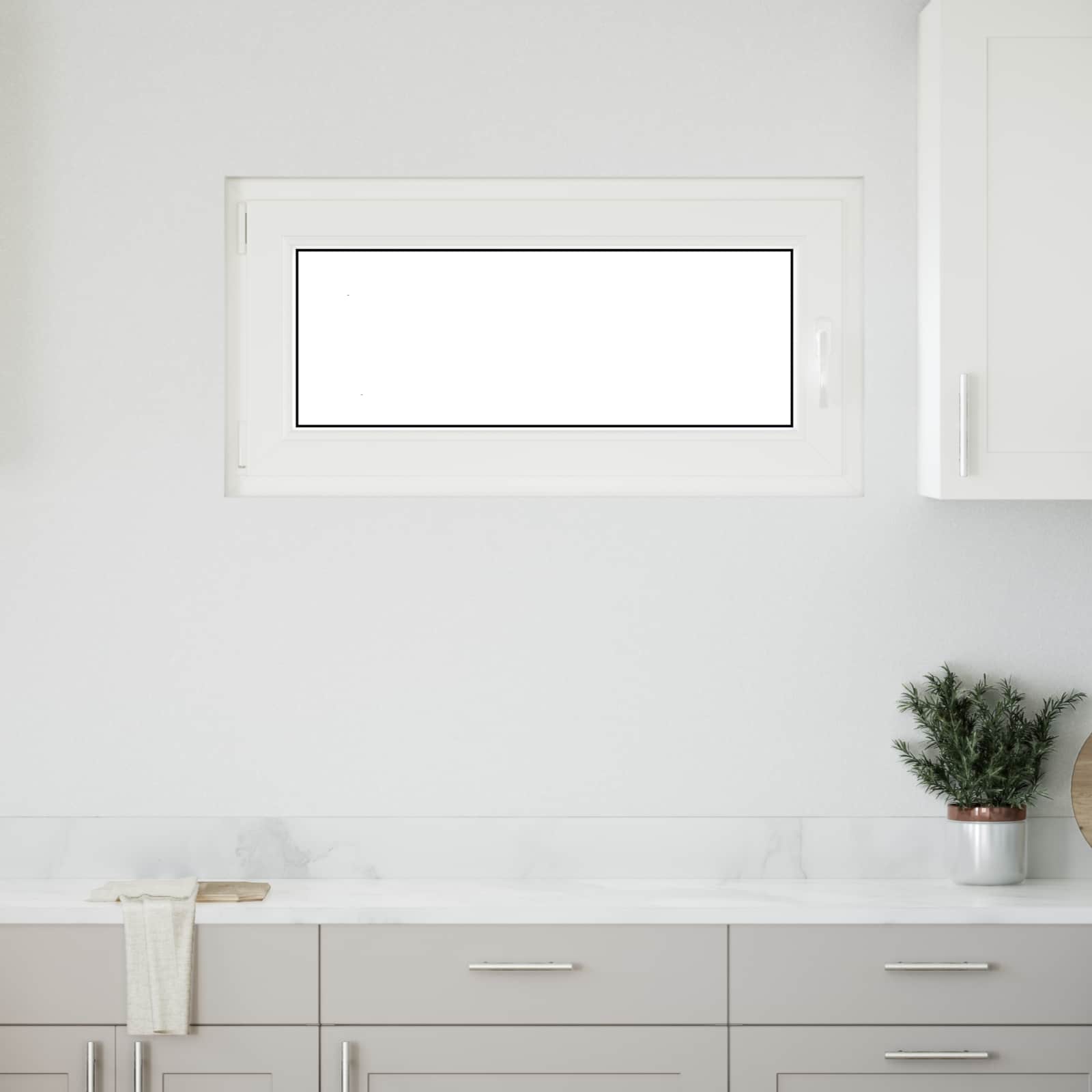 Kellerfenster RISOR 50 x 50 cm PVC und Glas Weiß