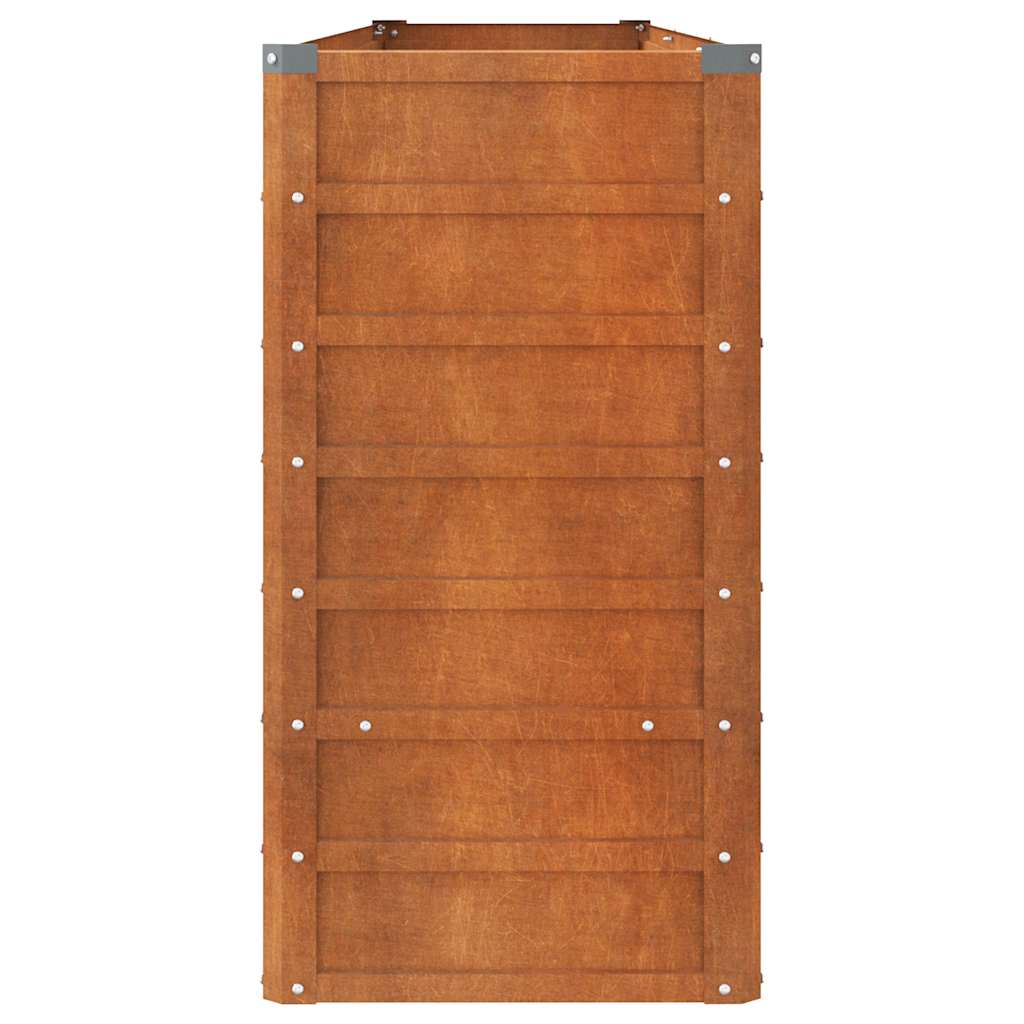 Hochbeet Rostig 100x100x77 cm Cortenstahl