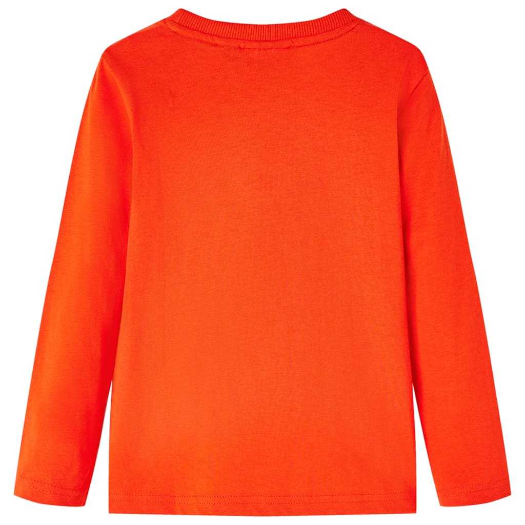 Kinder-Langarmshirt Hellorange 128