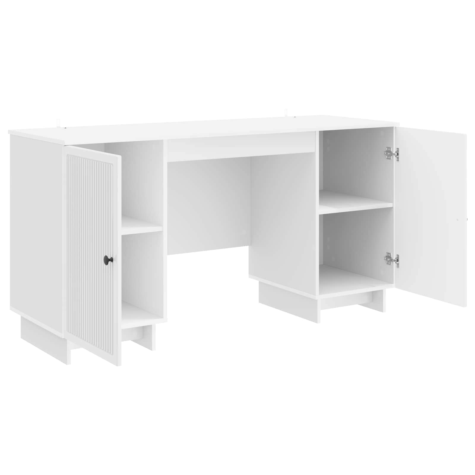 Schreibtisch Schwarz Holzwerkstoff 142,5 x 50 x 75 cm