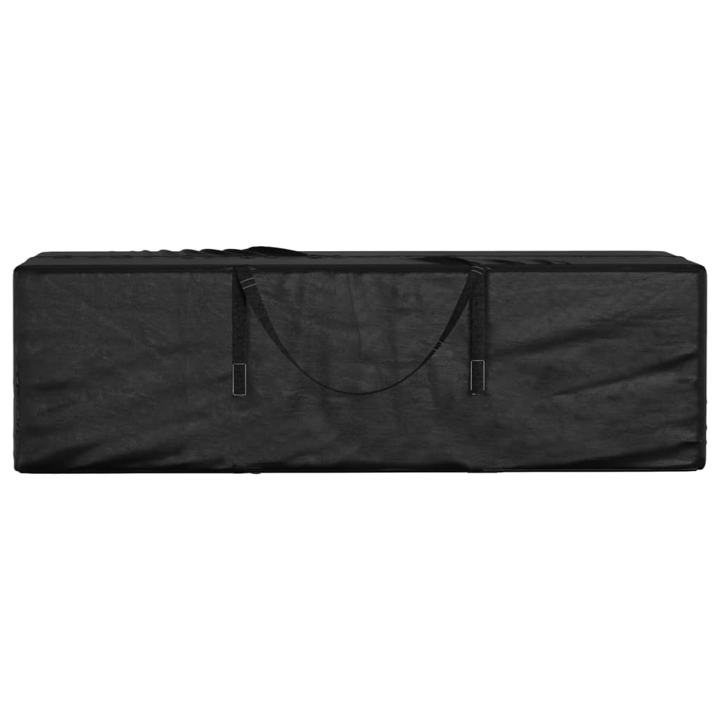 Aufbewahrungstasche für Gartenkissen 2 Stk. Schwarz 135x40x55cm