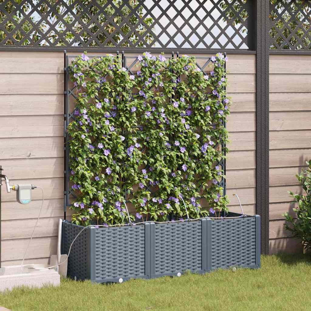 Garten-Pflanzgefäß 4 Stk. Braun 160 x 40 x 22 cm PP